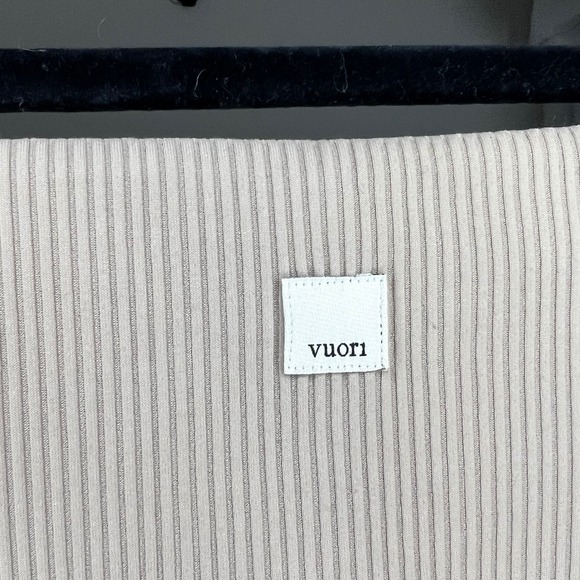 NWOT Vuori Womens Rib Studio Leggings 7/8 Size Large Tan Beige Nude - Picture 5 of 5